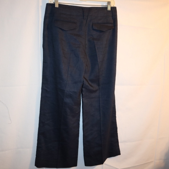 Theory Wool-blend straight-leg pants Navy Size 4 - Picture 6 of 12